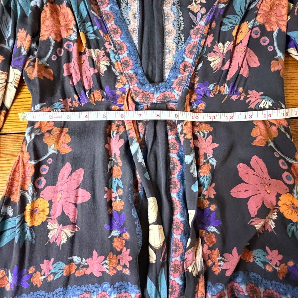 Free People Black Floral Tunic/Dress - Picture 7 of 8